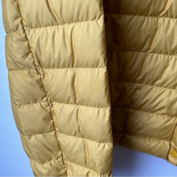 H&M  yellow down snap front lightweight puffer‎ coat M - Picture 5 of 8